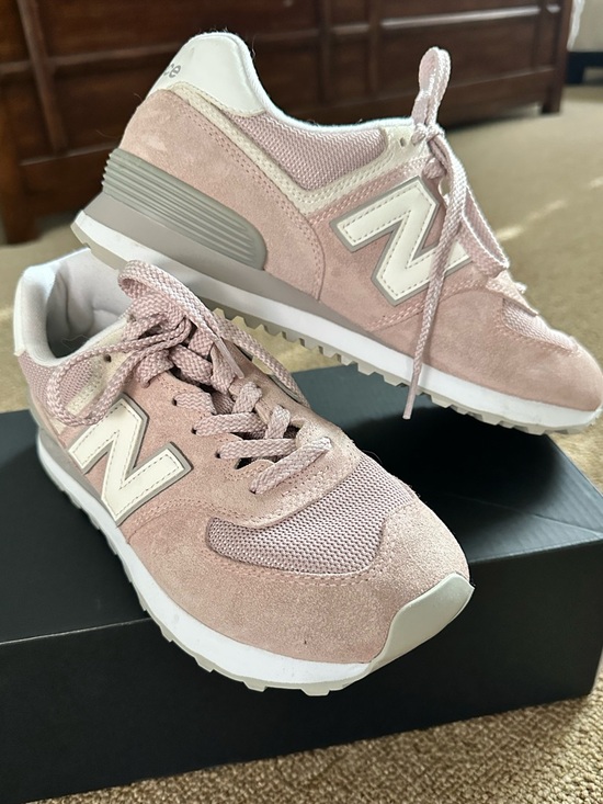 New Balance Shoes - New Balance 374 Women's Pink Suede Casual Sneaker